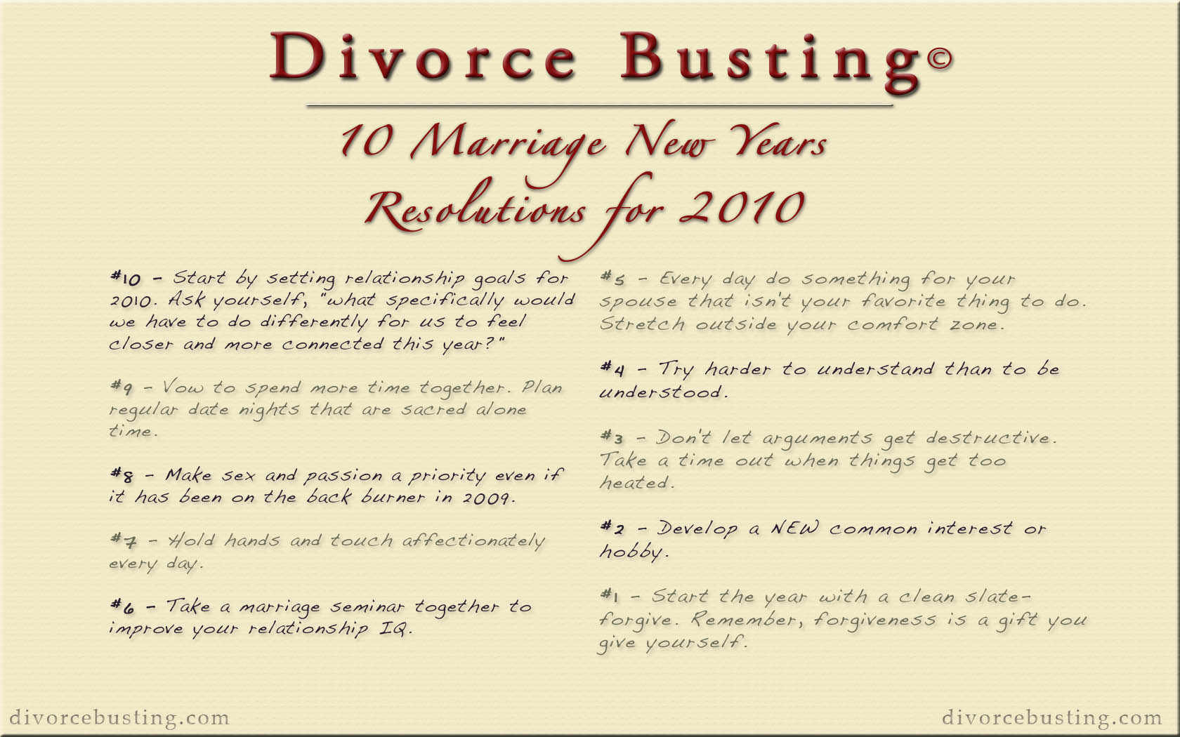 10 Marriage New Years Resolution